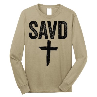 Saved Cross Bible Christian Believe Faith Jesus Savd Long Sleeve Shirt