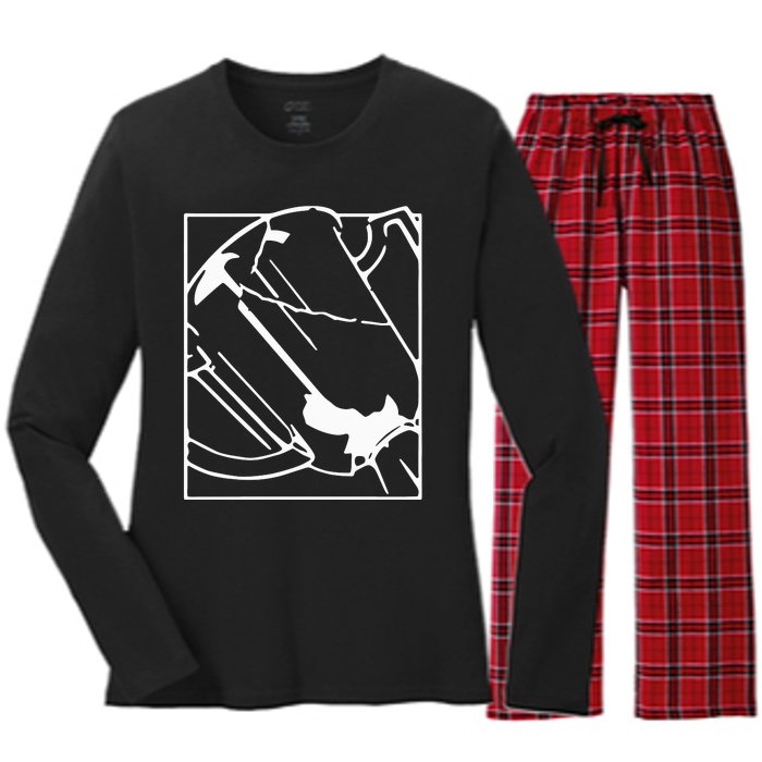 State Champs Broken Women's Long Sleeve Flannel Pajama Set 