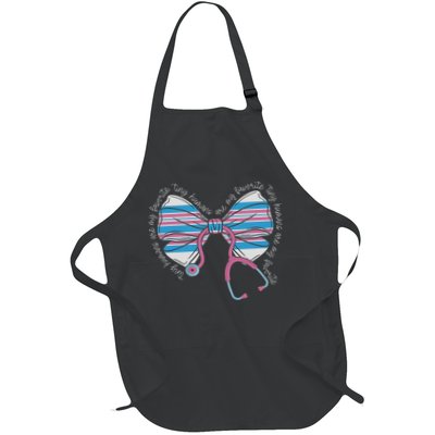 Stethoscope Coquette Bow Baby Blanket Nicu Nurse Full-Length Apron With Pockets