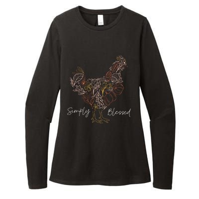 Simply Chicken Blessed Womens CVC Long Sleeve Shirt