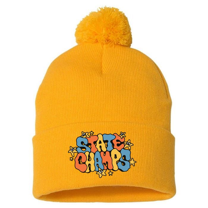 State Champs Bubble Pom Pom 12in Knit Beanie
