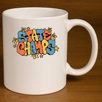 State Champs Bubble 11oz C Handle Ceramic Mug