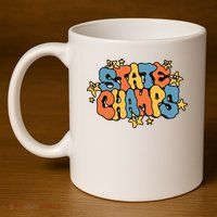 State Champs Bubble 11oz C Handle Ceramic Mug
