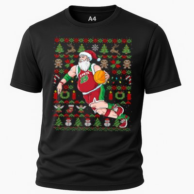 Santa Claus Basketball Ugly Christmas Performance Shirt