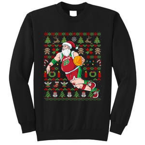 Santa Claus Basketball Ugly Christmas Sweatshirt