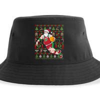 Santa Claus Basketball Ugly Christmas Sustainable Bucket Hat