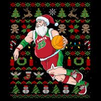 Santa Claus Basketball Ugly Christmas Sustainable Bucket Hat