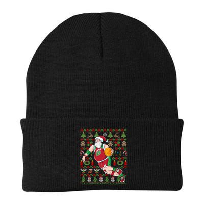Santa Claus Basketball Ugly Christmas Beanie