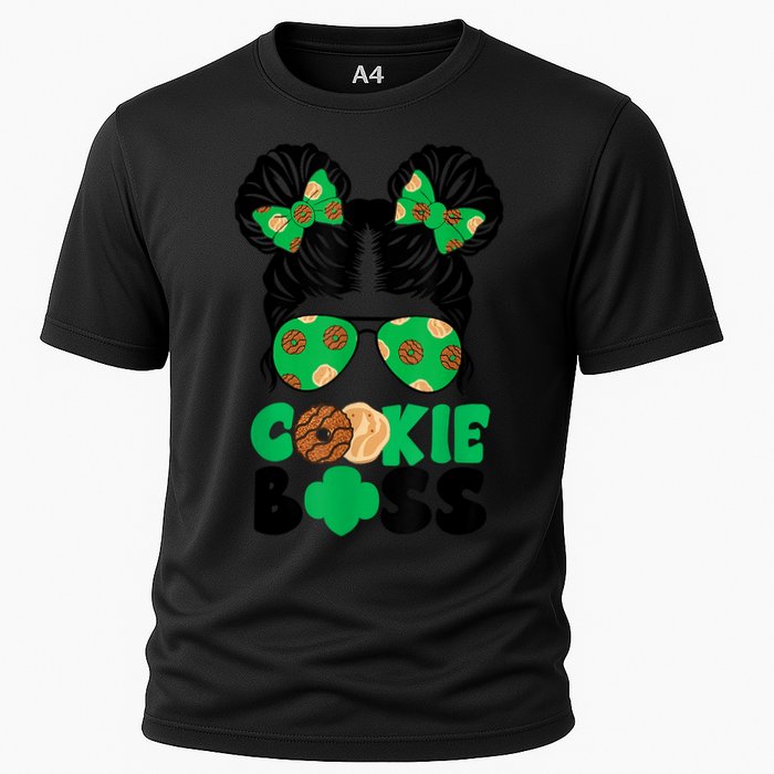 Scout Cookie Boss Kidlife Messy Bun Sunglasses Cooling Performance Crew T-Shirt