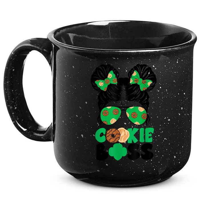 Scout Cookie Boss Kidlife Messy Bun Sunglasses 15oz Campfire Ceramic Mug