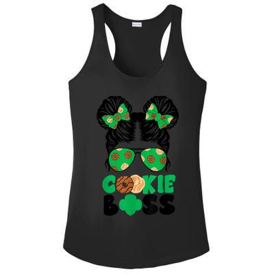 Scout Cookie Boss Kidlife Messy Bun Sunglasses Ladies PosiCharge Competitor Racerback Tank