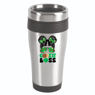 Scout Cookie Boss Kidlife Messy Bun Sunglasses 16oz Travel Tumbler