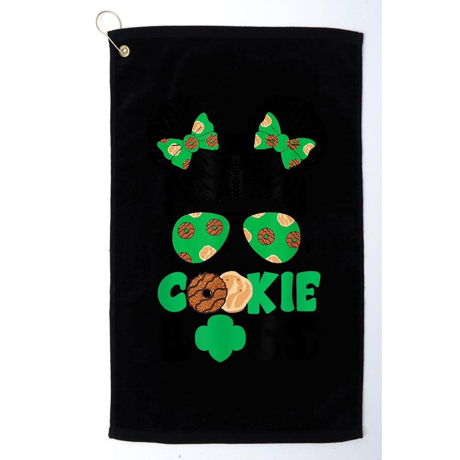 Scout Cookie Boss Kidlife Messy Bun Sunglasses Golf Towel