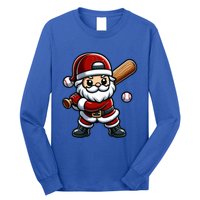 Santa Claus Baseball Player Baseball Christmas Gift Long Sleeve Shirt