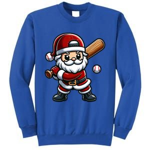 Santa Claus Baseball Player Baseball Christmas Gift Tall Sweatshirt