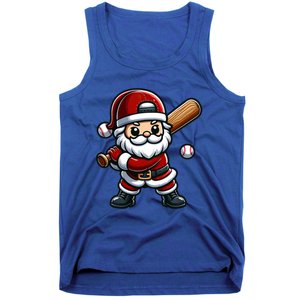 Santa Claus Baseball Player Baseball Christmas Gift Tank Top