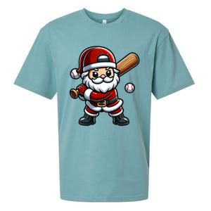 Santa Claus Baseball Player Baseball Christmas Gift Sueded Cloud Jersey T-Shirt