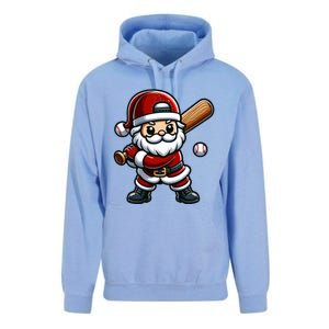 Santa Claus Baseball Player Baseball Christmas Gift Unisex Surf Hoodie