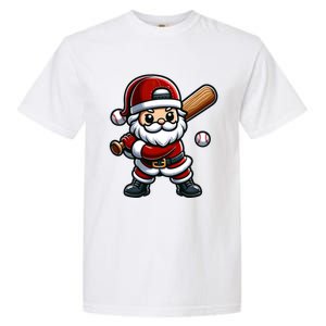 Santa Claus Baseball Player Baseball Christmas Gift Garment-Dyed Heavyweight T-Shirt