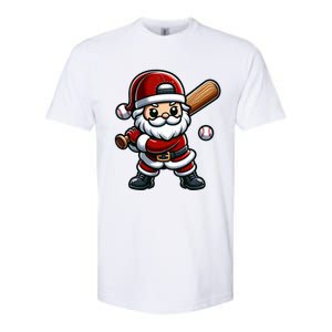 Santa Claus Baseball Player Baseball Christmas Gift Softstyle CVC T-Shirt