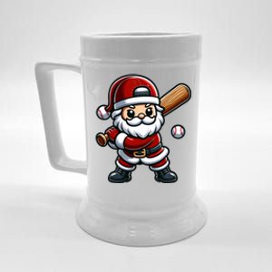 Santa Claus Baseball Player Baseball Christmas Gift Beer Stein