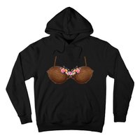 Summer Coconut Bra Hawaii Luau Flowery Costume Funny Hoodie