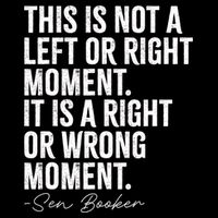 Senator Cory Booker This Is Not A Left Or Right Moment   Drawstring Bag