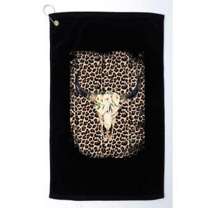 Serape Cow BOHO Flower Rustic Turquoise Platinum Collection Golf Towel