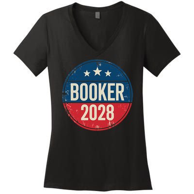 Senator Cory Booker For President 2028 Women's V-Neck T-Shirt