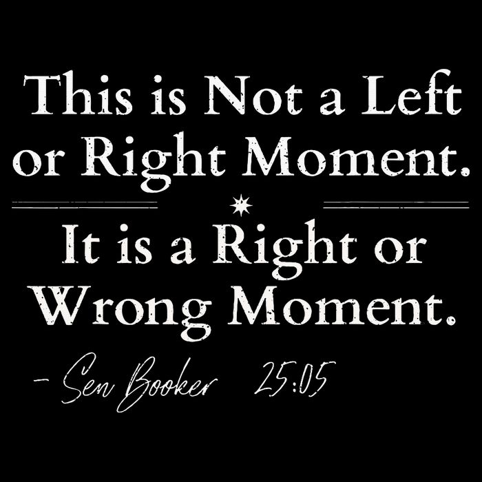 Senator Cory Booker This Is Not A Left Or Right Moment Flat Bill Trucker Hat
