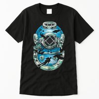 Vintage Scuba Diver Illustration Tall T-Shirt
