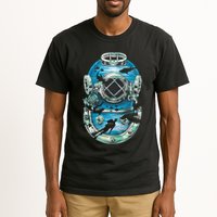 Vintage Scuba Diver Illustration Tall T-Shirt
