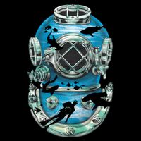 Vintage Scuba Diver Illustration Tall T-Shirt