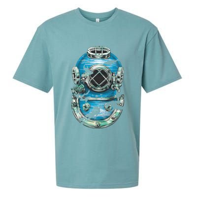 Vintage Scuba Diver Illustration Sueded Cloud Jersey T-Shirt