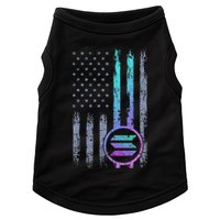 Solana Crypto Blockchain Solana Coin Distressed Usa Flag Doggie Tank