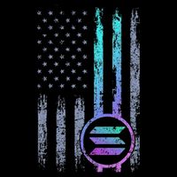 Solana Crypto Blockchain Solana Coin Distressed Usa Flag Cooling Performance Crew T-Shirt