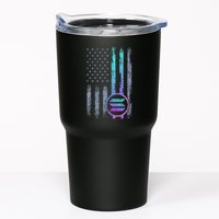 Solana Crypto Blockchain Solana Coin Distressed Usa Flag Tumbler