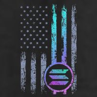 Solana Crypto Blockchain Solana Coin Distressed Usa Flag Hat