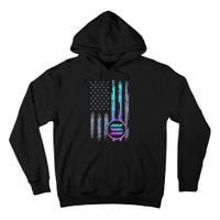 Solana Crypto Blockchain Solana Coin Distressed Usa Flag Tall Hoodie