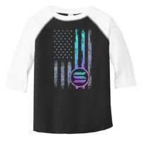 Solana Crypto Blockchain Solana Coin Distressed Usa Flag Toddler Fine Jersey T-Shirt