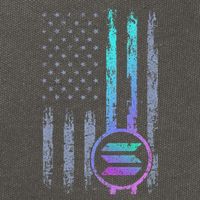 Solana Crypto Blockchain Solana Coin Distressed Usa Flag Cotton Canvas Backpack