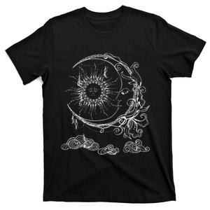 Space Celestial Bodies Sun Moon Boho Luna Solar Astronomy T-Shirt