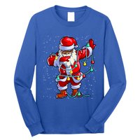 Santa Claus Black Christmas Afro African American Xmas Funny Gift Long Sleeve Shirt