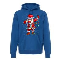 Santa Claus Black Christmas Afro African American Xmas Funny Gift Premium Hoodie