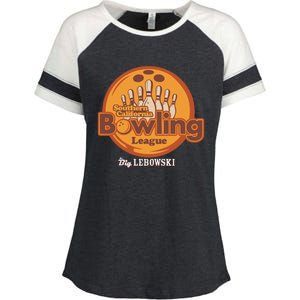 Southern California Bowling League Big Lebowski Enza Ladies Jersey Colorblock Tee