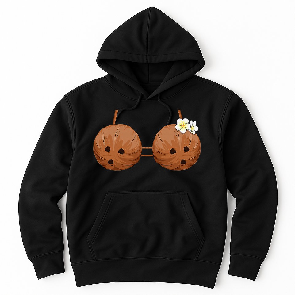 Summer Coconut Bra Halloween Costume Hawaii Aloha Beach Hoodie