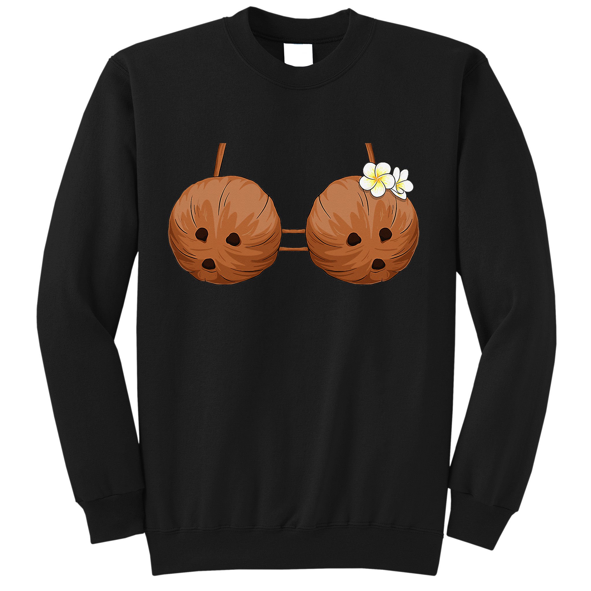 Summer Coconut Bra Halloween Costume Hawaii Aloha Beach Sweatshirt