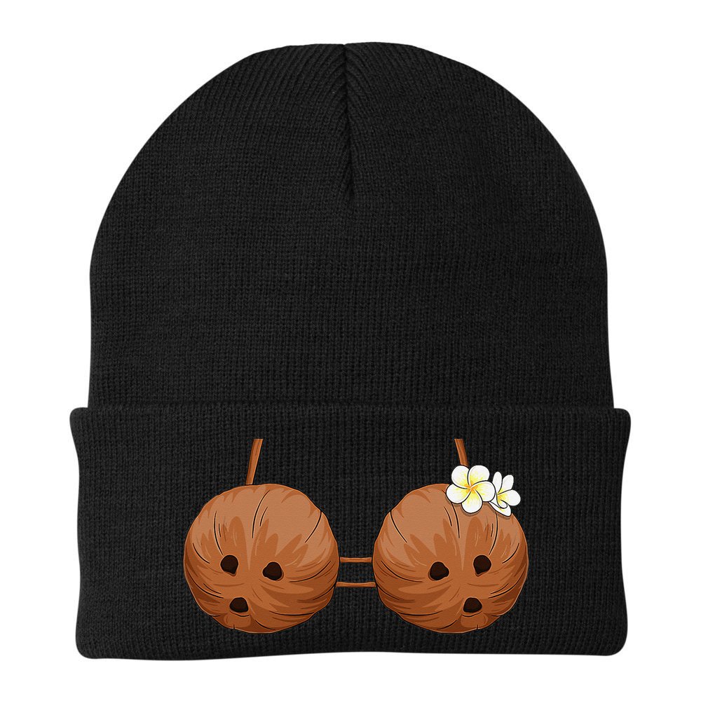 Summer Coconut Bra Halloween Costume Hawaii Aloha Beach Beanie