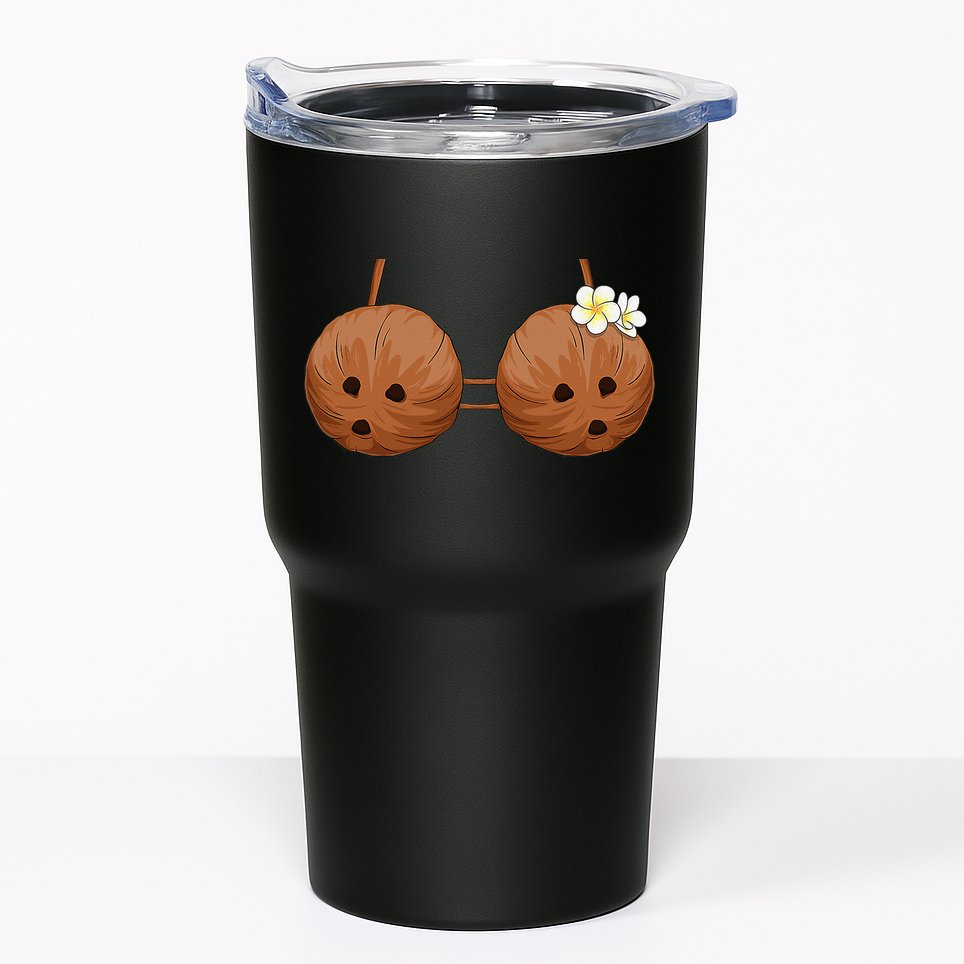 Summer Coconut Bra Halloween Costume Hawaii Aloha Beach Tumbler