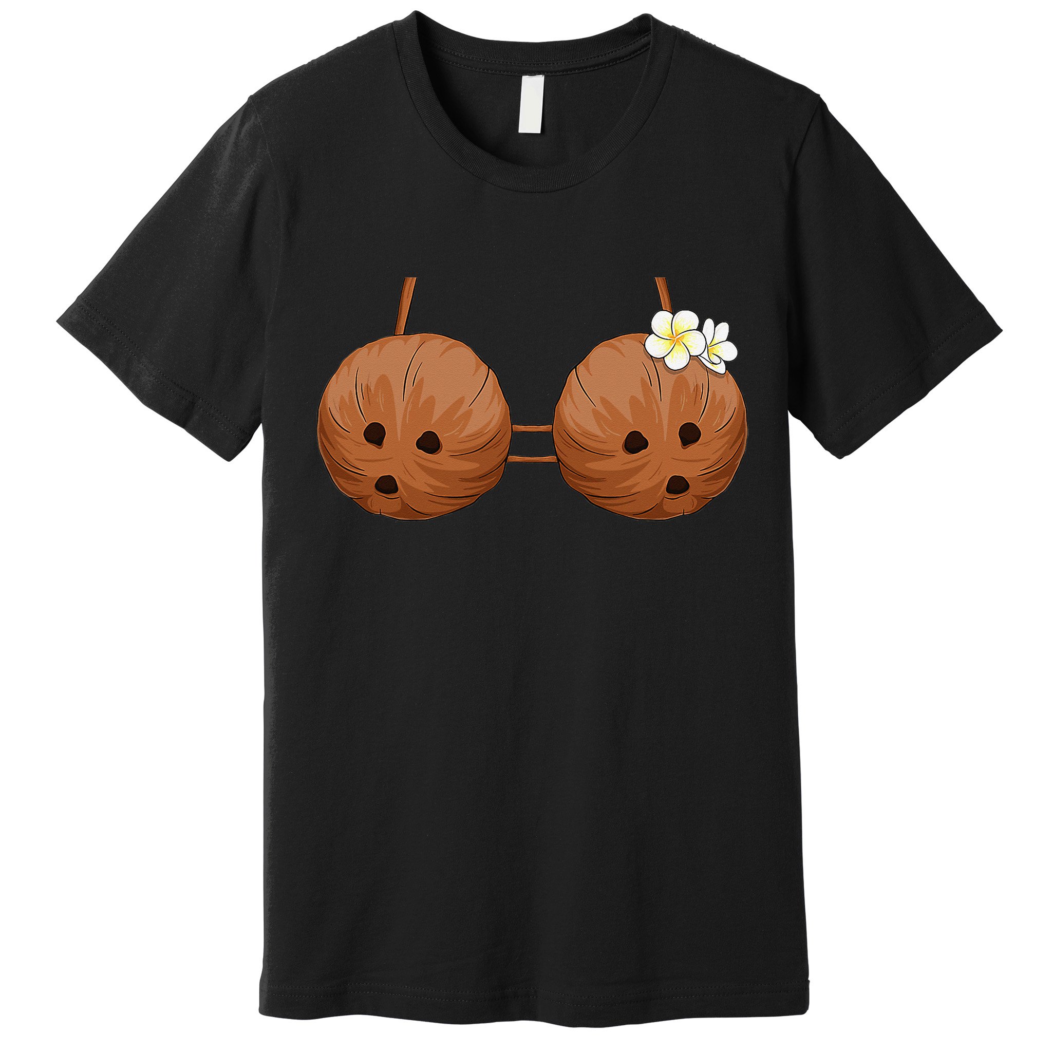 Summer Coconut Bra Halloween Costume Hawaii Aloha Beach Premium T-Shirt